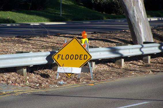 flooded sign